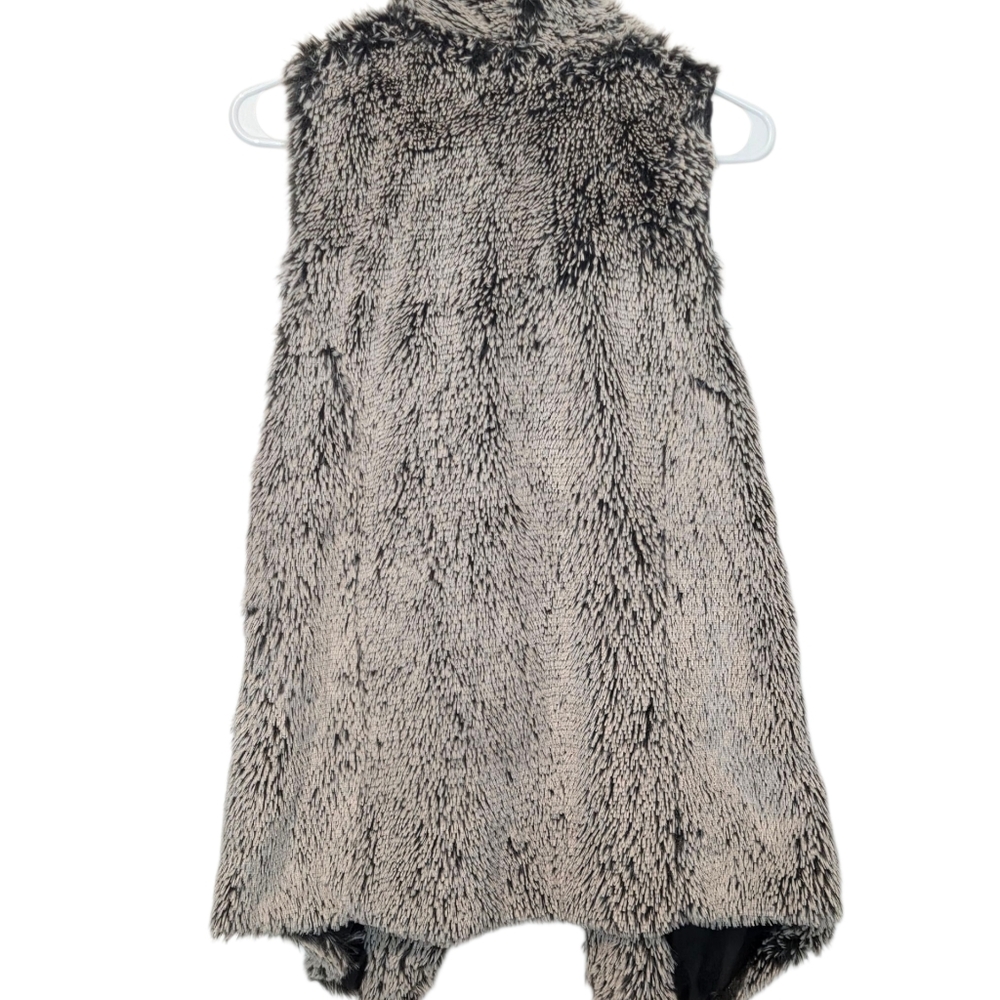 Democracy Open Front Faux Fur Vest M - Picture 2 of 11